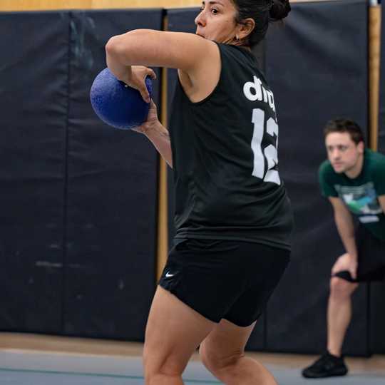 Player playing dodgeball