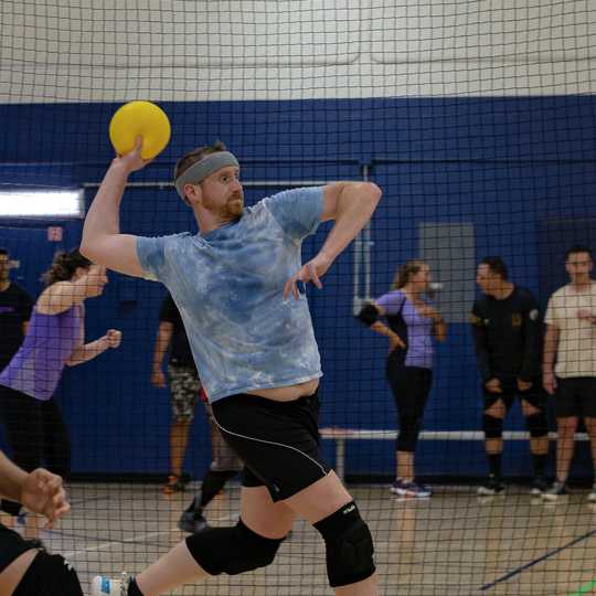 Player playing dodgeball