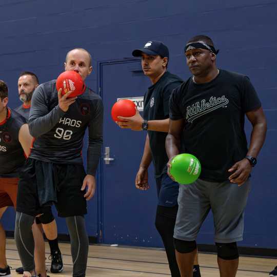 Player playing dodgeball